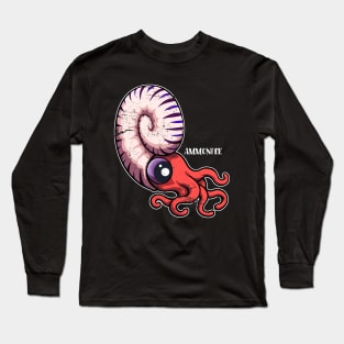 Love Fossils Archaeologist Cute Ammonite Design Octopus Long Sleeve T-Shirt